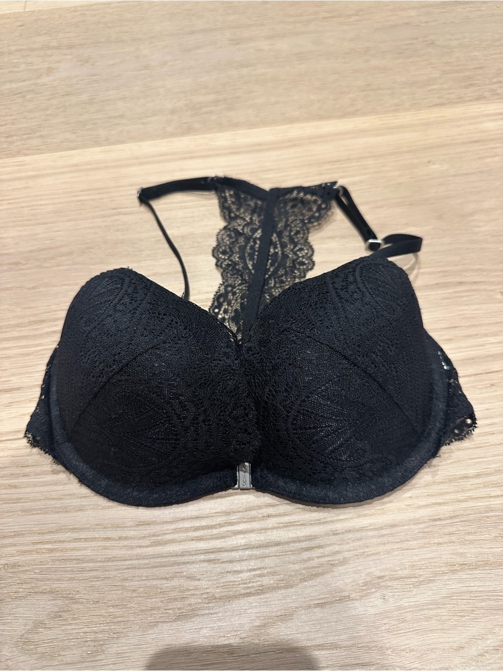 Gilly Hicks Black Lace Push-Up Racerback Bra